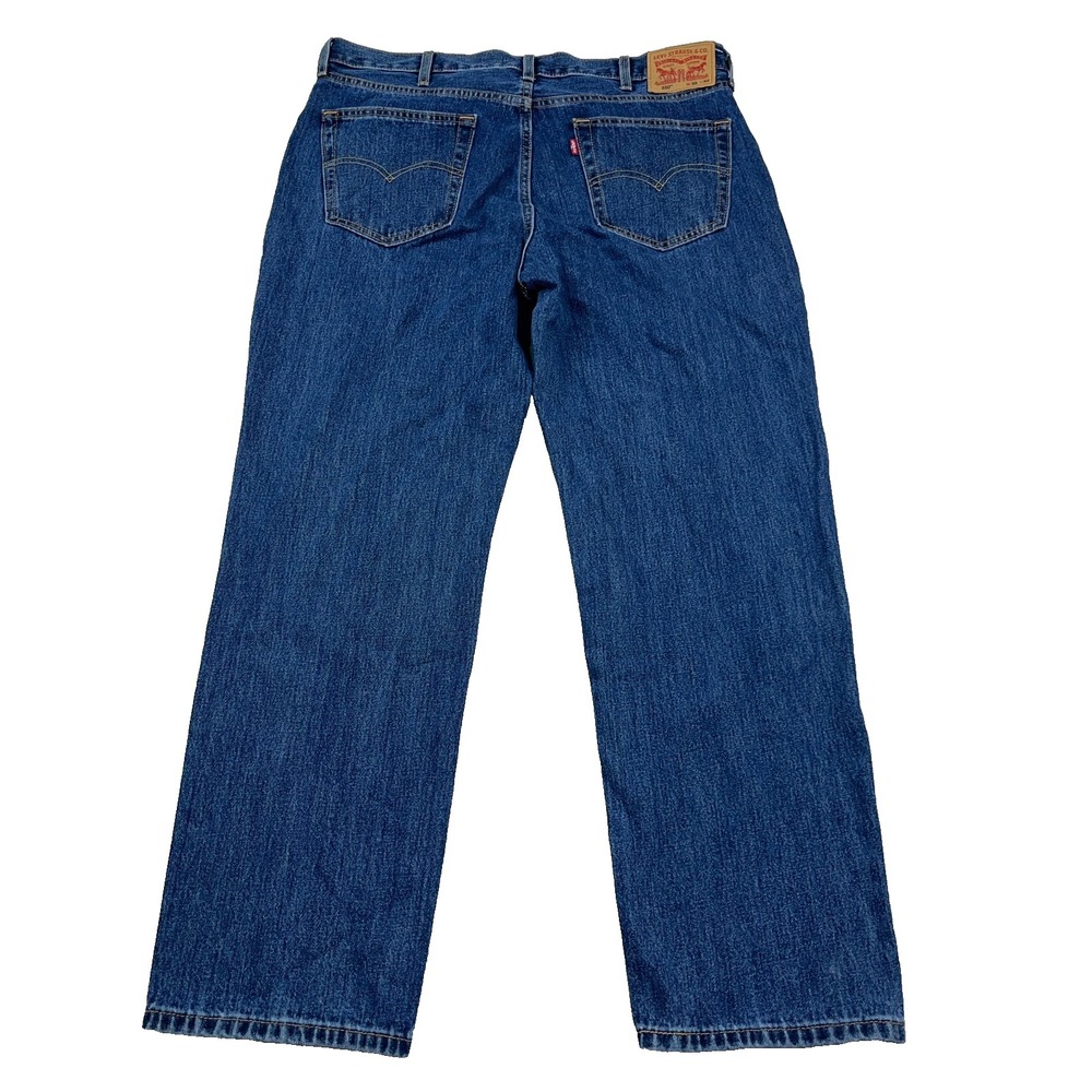 Levis 550 Jeans Men 38x32 Relaxed Fit Straight Leg Dark Wash Baggy 100% Cotton